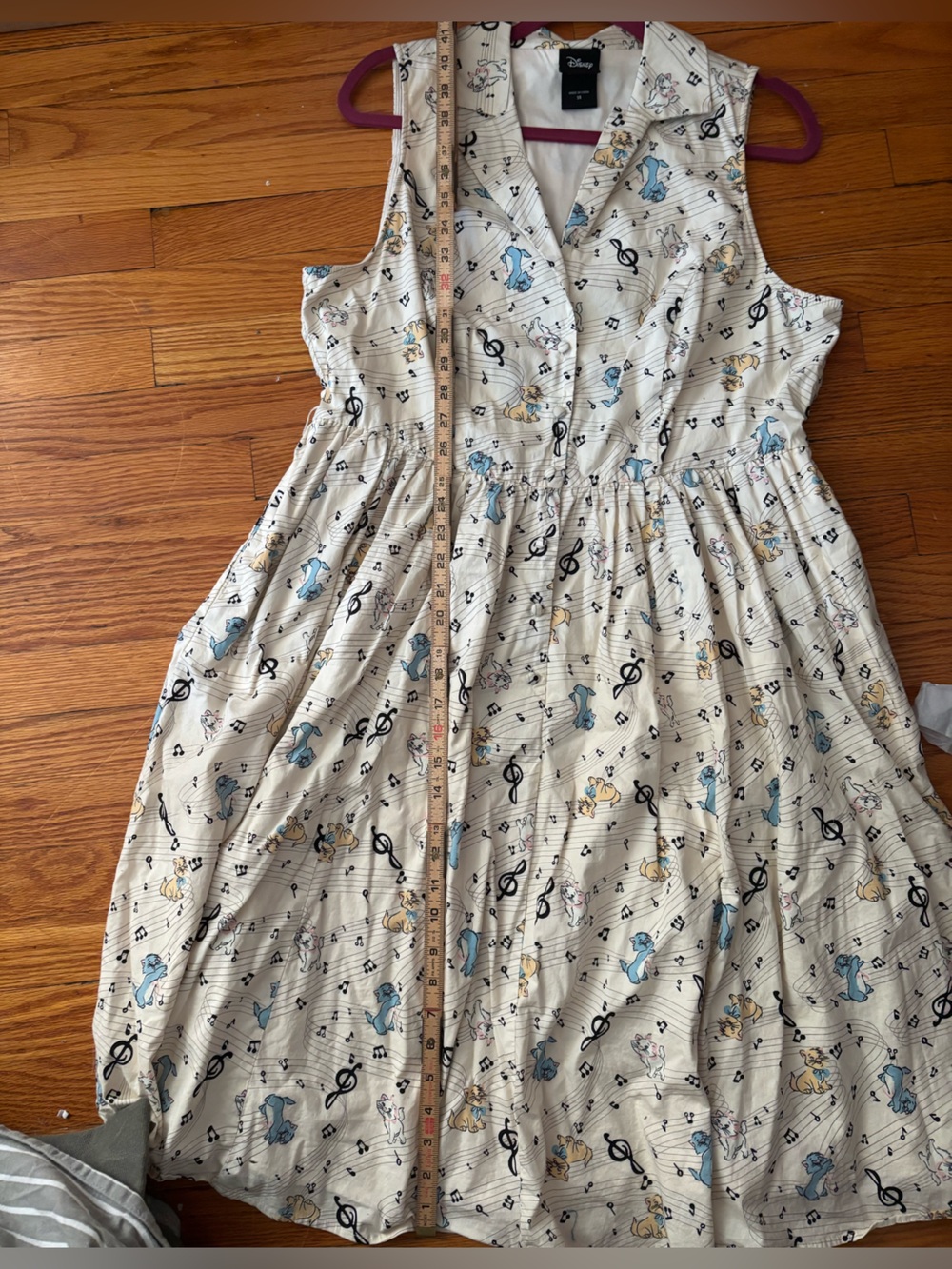 Torrid Disney Cream Aristocats Print Sleeveless Dress - Picture 9 of 9